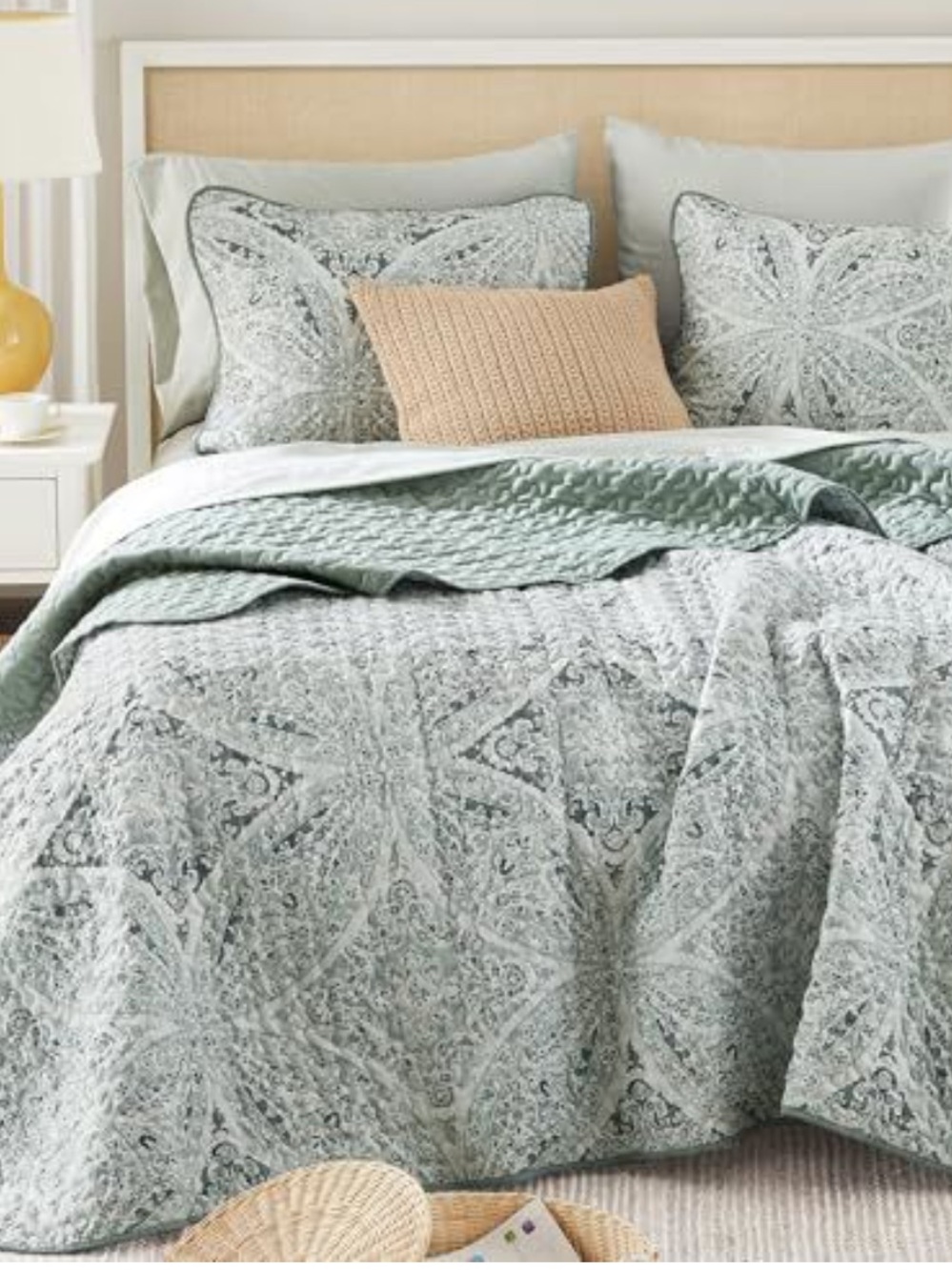 Sage Paisley Quilted Bedspread Set - Comfort Spaces